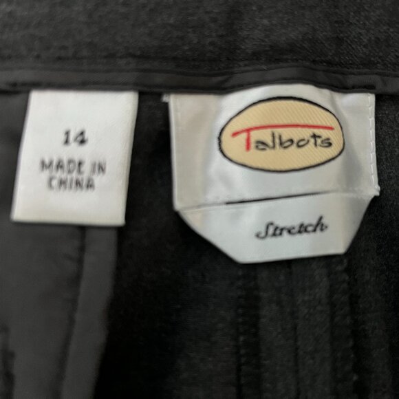 NWT Talbots Misses 14 Gray Cuffed Dress Pants - Picture 4 of 5